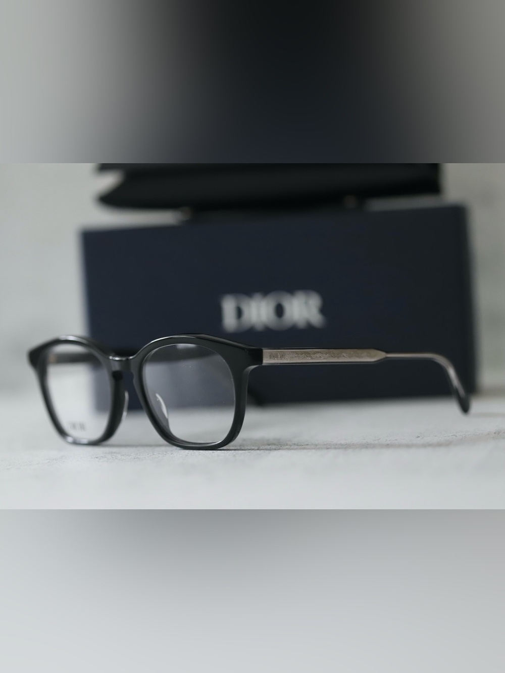 Dior Unisex Square Black Glasses (NWT)